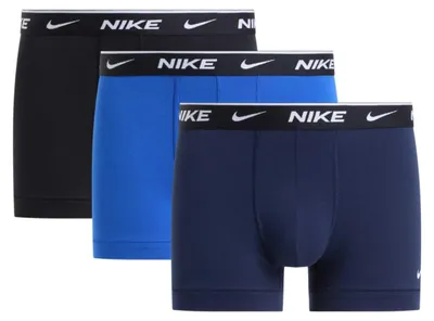 Produktbild von NIKE Herren Trunks Retroshorts aus Baumwoll-Stretch, 3er-Pack, Royalblau, S