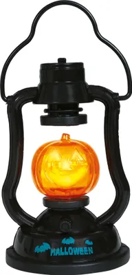 Obrázek produktu pro Halloween dýňová lucerna blikající strašidelné Vintage černá lucerna dýně motiv strana dekorace, barva: oranžová