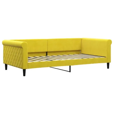 Zdjęcie produktu dla vidaXL Łóżko dzienne żółte 100x200 cm aksamitne