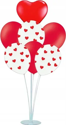 Produktbild von Ballonständer und 7 Valentinstagsballons