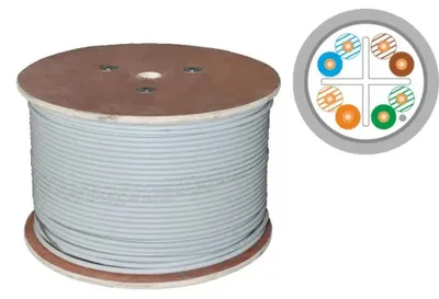 Produktbild von Q-LANTEC F/UTP Kabel Kat. 6 grau 305 m (KIF6PVC305Q)