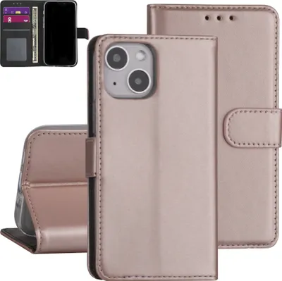 Produktbild von iPhone 13 Mini Book type case - Rose Gold - Card holder - Magnetic closure