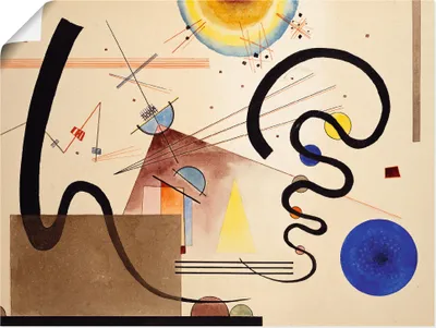 Produktbild von Wassily Kandinsky: Zwei Bewegungen. 1924, Produkt:Poster, Größe:30x40 cm / Poster