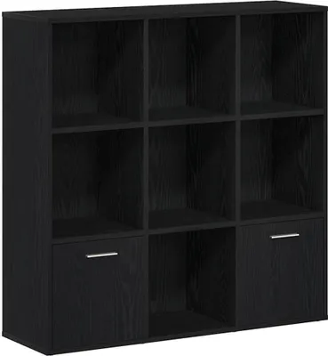 Obrázok produktu pre vidaXL Regál na knihy čierny dubový vzhľad 98x29x97,5 cm Materiál na báze dreva
