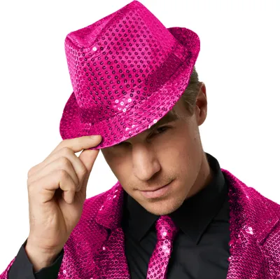 Produktbild von Partyhut mit Pailletten - pink