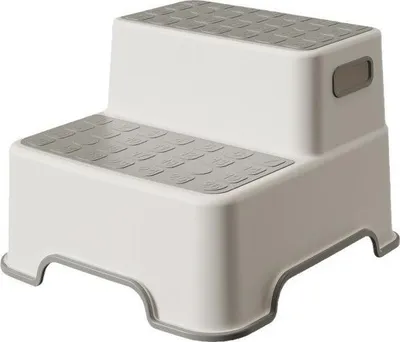 Produktbild von Kinder Tritthocker mit 2 Stufen, Rutschfester & Stabiler Hocker für Badezimmer, Waschbecken & Toilette