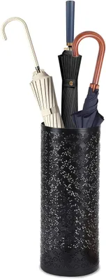Produktbild von Schirmständer, Regenschirmständer für den Eingangsbereich, Gehstock Ständer, Rundes Gestell Organizer, Schwarz