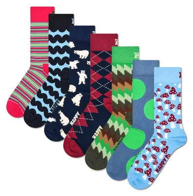 Produktbild von Happy Socks 7er Pack Uni Socken - Geschenkbox, gemischte Farben Seven Days 2 36-40