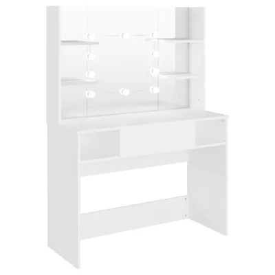 Obrázek produktu pro Kosmetický stolek s LED světly 100 x 40 x 135 cm MDF bílý