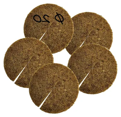 Produktbild von Kokos-Mulchscheibe für Kübelabdeckung Frost- und Winterschutz für Topfpflanzen (20cm - 5 Stück)