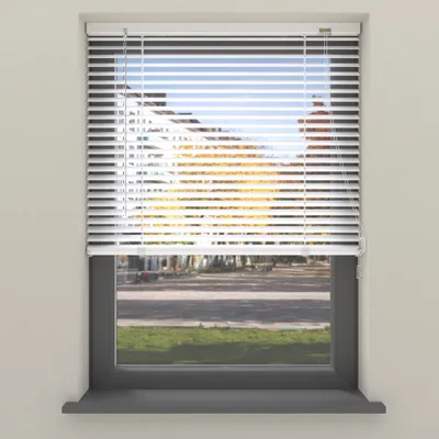 Produktbild von Cocoon Home Jalousien Aluminium ohne Bohren 80x130 - 25mm Lamellen - Weiß