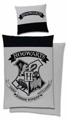 Produktbild von JACK Linon / Renforcé Wende Bettwäsche 135x200cm 2 tlg. Harry Potter Hogwarts Wappen Logo
