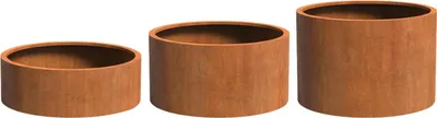 Produktbild von Adezz Circum mit Boden Pflanzgefäß aus Corten-Stahl Pflanzkübel Blumentopf