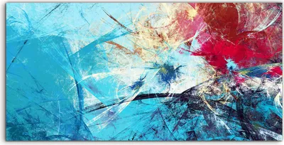 Produktbild von Coloray - Glasbild - 100x50 cm - Wandbild - Glasbilder - Deko abstrakte farbenfroh Wintermorgen