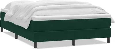 Produktbild von vidaXL Boxspringbett mit Matratze Dunkelgrün 160x220 cm Samt