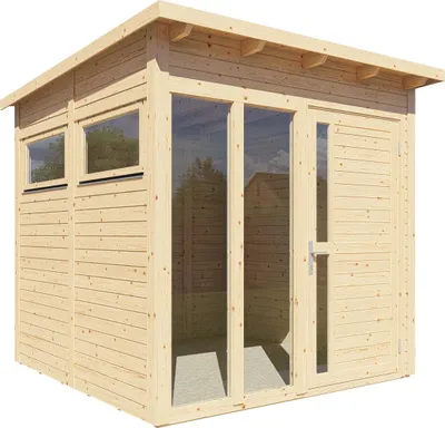 Produktbild von Bertilo Gartenhaus Pentus 2 Office - 19 mm naturbelassen