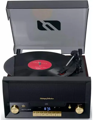 Immagine prodotto di Muse | Microsistema giradischi con piatto in vinile | MT-112 W | Microsistema giradischi CD | Porta USB