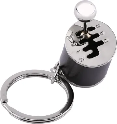 Produktbild von Auto -Gear Shifter Model Keychain Keyring Car Teil geformte Metalllegierungschlüsselringe (schwarz)