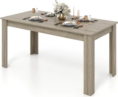 Produktbild von COSTWAY Esstisch 160x80cm, großer Tisch, rechteckiger Küchentisch, Esszimmertisch für 6-8 Personen, Holztisch Speisetisch modern Natur