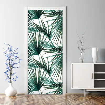 Produktbild von Dekorative Türaufkleber Aaufkleber selbstklebend Klebefolie Türtapete Abstrakte Blätter 70 x 200 cm