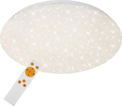 Image de BRILONER VERB Plafonnier LED moderne dimmable avec télécommande 38cm rond 23W 2200lm 3000 à 6000 K blanc chaud à froidReproduction étoilé blanc lampe plafond salon chambre