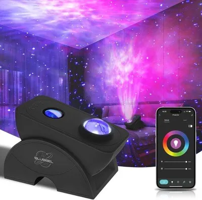 Zdjęcie produktu dla Lampa nocna z projektorem gwiazd LED, aplikacją i sterowaniem głosowym