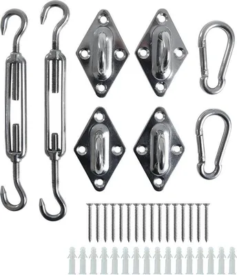 Produktbild von Sonnensegel Befestigungs Kit Montageset Komplettset Befestigungsset Zubehör