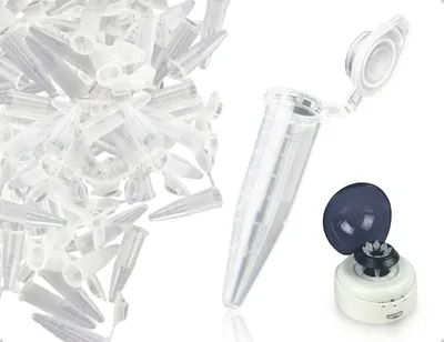 Productafbeelding van Monsterbuisjes 1,5 ml, transparante centrifugebuisjes, 100 stuks