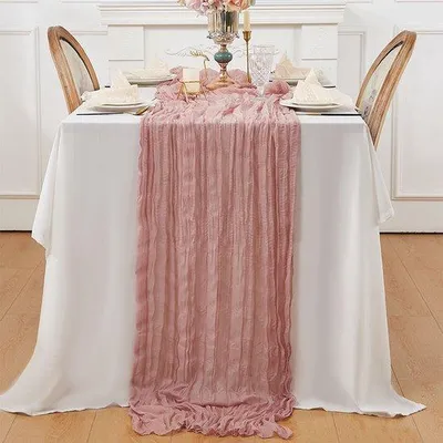 Immagine prodotto di Tovaglia in peluche stile bohémien, 90x300 cm, decorazione per matrimoni e feste