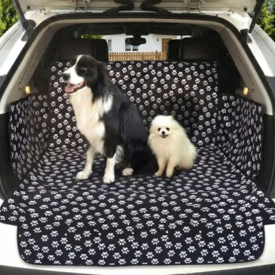 Produktbild von Kofferraumschutz Hund Wasserdicht mit Seiten - Universal Hundedecke Auto Kofferraum SUV, Kombi - Rutschfeste Autoschondecke für Hunde - Strapazierfähiger mit Gurten & Klettbefestigung 155 x 171 cm