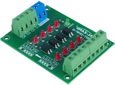 Image de Module isolateur, 4 canaux, 33 V à 24 V, 5 V à 24 V, 12 V à 33 V, 24 V à 33 V, 24 V à 5 V, 3,3 V à 24 V.