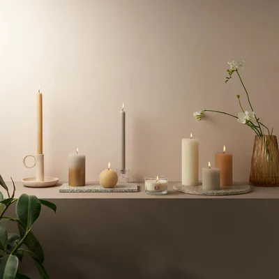 Image de Bolsius Dinner Candle Rustic Sandy Grey 27 cm - 9 pièces