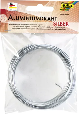 Immagine prodotto di Folia 79660 Basteldraht Alu - silber, 2 mm x 5 m