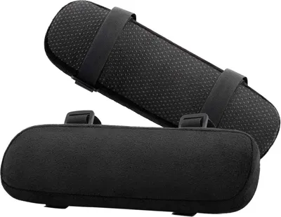 Produktbild von Armlehnenpolster für Stühle, 2er-Set, ergonomische, weiche Ellenbogenkissen – Schwarz