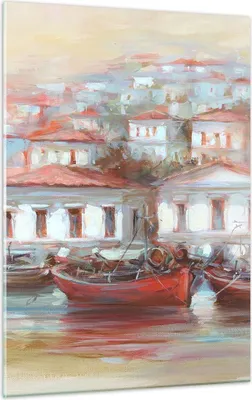 Produktbild von Bilder auf glas - Einteilig - Bild Segelboot Hafen - 50x70cm - Glasbilder - Wandbilder - Bilder - zum Aufhängen bereit - Wanddekoration aus Glas - Glas Bilder - Wandbild auf Glas - GPA50x70-4937