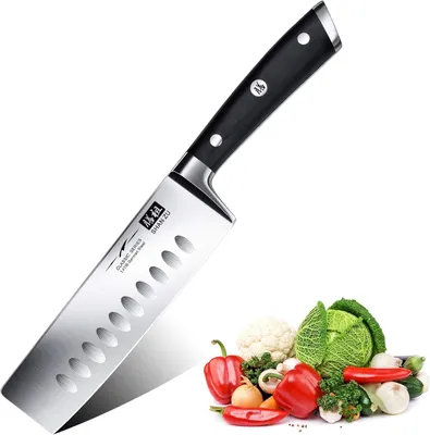 Produktbild von SHAN ZU Kochmesser Nakiri Küchenmesser Profi Messer Chefmesser 16.5 cm Allzweckm