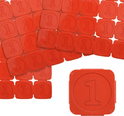 Image de Jetons événementiels séparables en plastique en rouge – 1000 jetons séparables