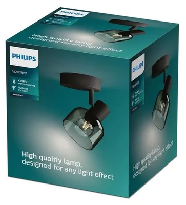 Obrázek produktu pro Philips Stropní/nástěnná bodová svítidla Sleet, Bodové světlo na lištu, E14, 1 žárovek, LED, 220-240 V, Černá