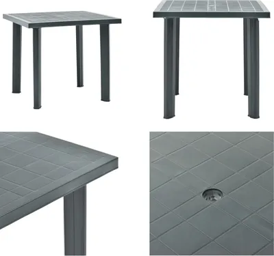 Immagine prodotto di vidaXL Tavolo da giardino verde 80 x 75 x 72 cm in plastica - Tavolo da giardino - Tavoli da giardino - Tavolo da pranzo - Tavoli da pranzo