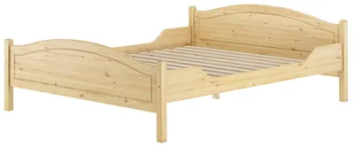 Produktbild von Massivholzbett Landhausstil 160x200 Doppelbett Kiefer V-60.30-16Rollrost inkl.
