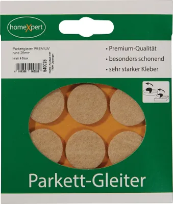Immagine prodotto di Piedini per parquet Premium 25 mm in feltro naturale, autocollanti.
