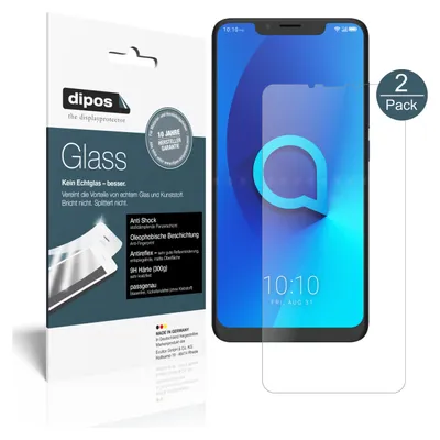 Produktbild von 2x Schutzfolie für Alcatel 5V matt - Anti-Shock 9H Folie Glass Displayfolie