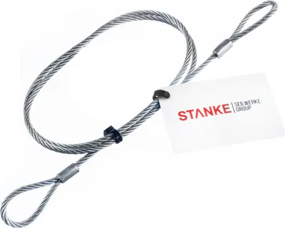 Produktbild von Seilwerk STANKE Drahtseil verzinkt mit Öse, Forstseil mit Schlaufe Anschlagseil 4 mm 6x7, Länge 1 m