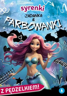 Obrázek produktu pro Syrenki Zadanka i Farbowanki - Książeczka edukacyjna dla dzieci