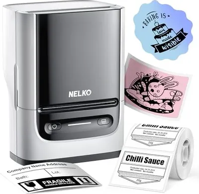 Produktbild von Nelko-Etikettdrucker 1-Etikett, Bluetooth PM220-Etikettierungsgerät Selbstklebend, 2 Zoll Thermal-Etikettierungsaufkleber-Kompatible iOS Android Retai