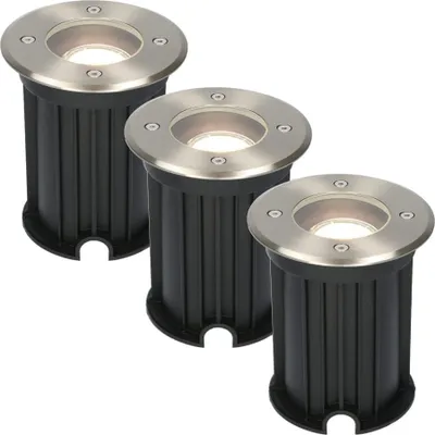 Produktbild von hoftronic LED Bodeneinbaustrahler 3x4W 345lm 4000K GU10 IP67 Edelstahl