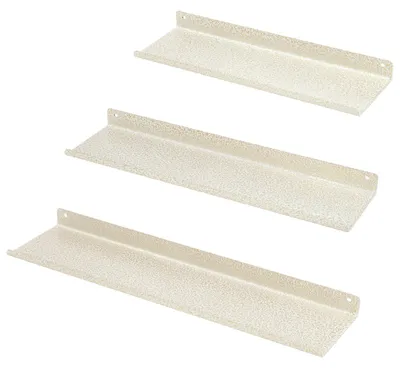 Productafbeelding van Wandplanken, zwevende metalen planken, set van 3, planken voor aan de muur, geschikt voor boeken, decoratie, etc
