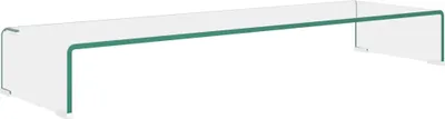 Immagine prodotto di vidaXL Tavolino TV/Rialzo per schermo in vetro trasparente 100x30x13 cm