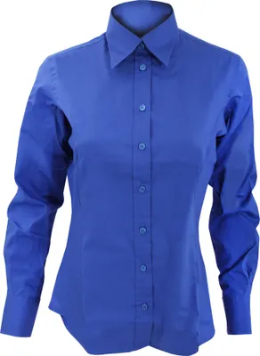 Productafbeelding van Kustom Kit, overhemd voor dames, model Oxford, lange mouwen, artikelnummer BC622 (maat 14UK/40DE), kleur: koningsblauw