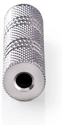 Produktbild von Nedis Stereo-Audio-Adapter - 3.5 mm Buchse - 3.5 mm Buchse - Vernickelt - Gerade - Metall - Silber - 1 Stück - Box